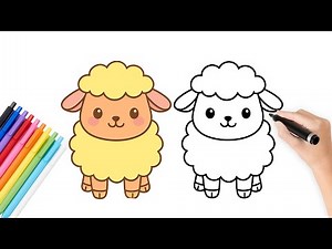 How to Draw a Cute Goat Step by Step 🐐 | Easy animal Drawing for Kids