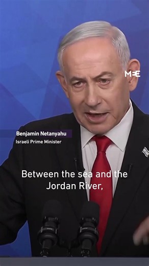 'Between the sea and the Jordan River, there is no room for two states' says Netanyahu