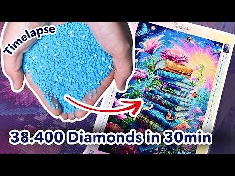 Full Diamond Painting Time Lapse Start to Finish 💎 NO TALKING #diamondpainting