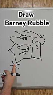 how to draw Barney rubble from The Flintstones