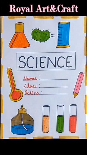 Beautiful Science Cover Page Design | Front Page Idea #frontpage #coverpage #notebookdecoration
