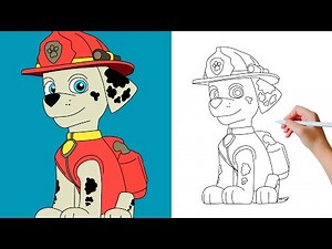How to Draw Paw Patrol Marshall | Easy Step-by-Step Tutorial