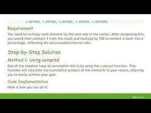 How to Multiply Each Element in a Vector by the Next Element in R