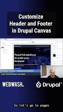 Customize Header and Footer in Drupal Canvas