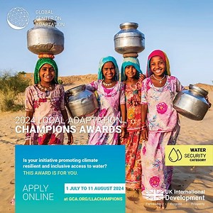 Is your initiative promoting climate-resilient and inclusive access to water? This #LLAChampions Award is for you.  Apply for GCA's 2024 Local Adaptation Champions Awards by 11 August 2024  Find out more: https://gca.org/llachampions | Global Center on Adaptation | Facebook