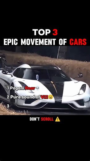 TOP 3..💥 EPIC MOVEMENT..🥶 #cars #ferrari #bmw #pagani #ytshorts #trending