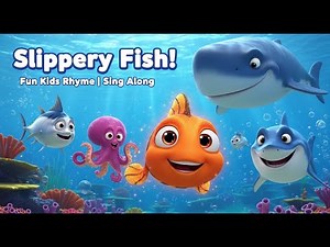Slippery Fish | Slippery Fish song with lyrics | slippery fish animation | Nursery Rhyme for Kids