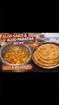 Aloo Ki Sabji With Aloo Ka Paratha 😋 #shorts #youtubeshorts #viral
