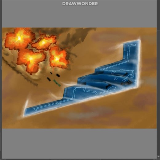 Drawing B2 Spirit #fighterjet #digitalart #krita #shorts #drawing #popular #viral