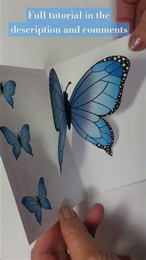 🦋 EASY pop up butterfly Tutorial link in description and comments #craft # popupcard