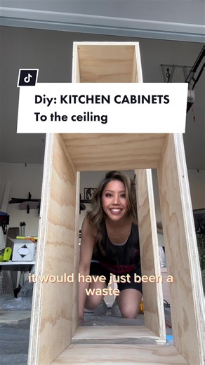 Diy: Extend your kitchen cabinets to the ceiling on a budget. Easy diy for maximum impact #kitchenremodel #kitchenhacks #diykitchencabinet #houserenovation #foryou