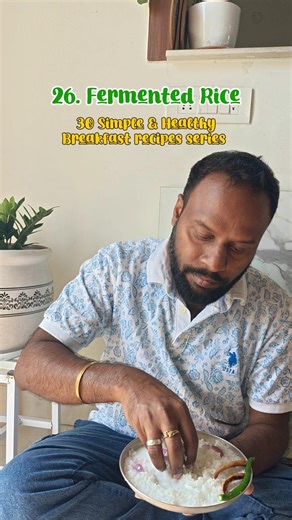 Fermented Rice Recipe | 26/30 Simple & Healthy Breakfast Recipes #viral #food #trending #recipe #yt