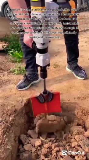The Ultimate Digging Tool: High-Grade Steel Spade Chisel in Action