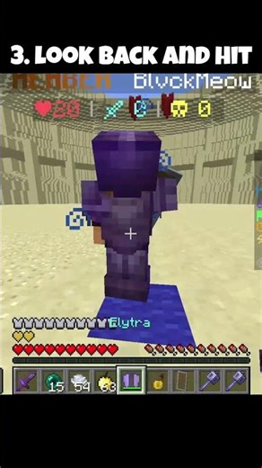 Minecraft, How to backstab using a mace.