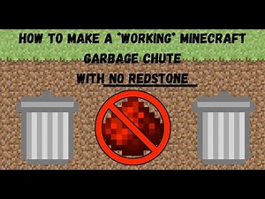 HOW TO MAKE A *WORKING!* GARBAGE CHUTE IN MINECRAFT 2023 (NO REDSTONE)