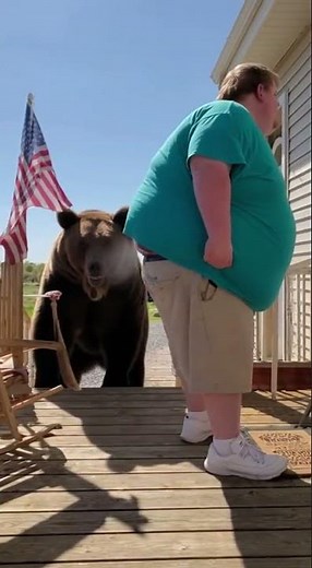 Bear Knocked Out by Giant Man’s Epic Fart 💨🐻😂