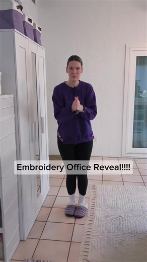 If you watch all 7 minutes of my new embroidery office tour - bless you 😆🫣 I tried so hard to keep it short!!! There will be an even longer/ more detailed version on YouTube tomorrow 💜 #craftroom #sewingtok #embroiderybusiness #homeoffice #studiotour