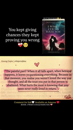 Comment book for book link 🖇️❤️‍🩹 #iwishicouldhateyou #whispersofanu