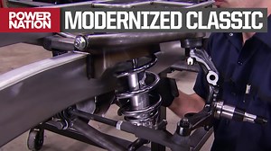 Classic 1955 Ford pickup gets modern custom chassis and upgraded suspension. Watch the full video on YouTube: https://youtu.be/lUXzXDpnliA | PowerNation TV