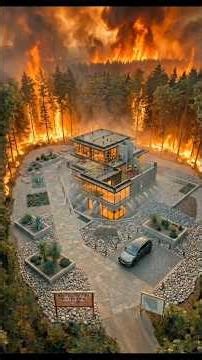 Fireproof Luxury Villa vs Wildfire | Insane Survival Test #constructiontimelapse