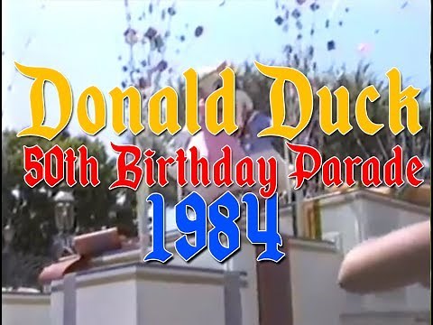 Donald Ducks 50th Birthday Parade at Disneyland in 1984