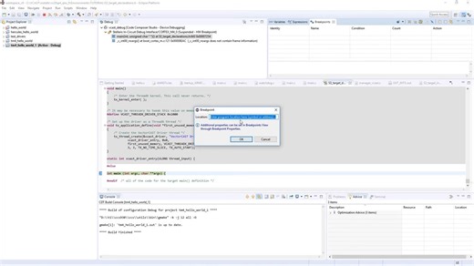 vectorcast13 Debugging VectorCAST Harness with Code Composer Studio