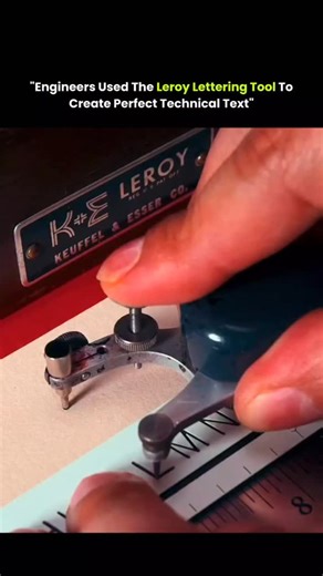 sci || tech || historygg on Instagram: "Leroy lettering became essential for engineers and architects because their work demanded absolute clarity and consistency. Technical drawings and plans relied on precise text where even a small misread letter or number could lead to costly or dangerous errors. The Leroy system used templates and a mechanical scriber to produce uniform characters, ensuring every label, dimension, and note followed strict professional standards. This consistency also helped