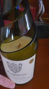 This is definitely my most involved single wine bottle candle I've done so far. I cut two spirals on the same bottle. Every edge is smooth to touch. It is a Black Raspberry Vanilla candle in it. This one will be a part of the collection that I keep, so it is not for sale. Single spiral bottle candles are available at $65. See comments | Lake Oconee Creations