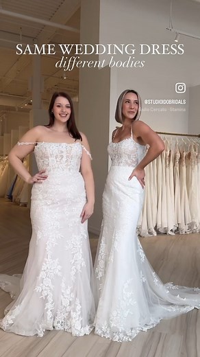 Bridal sizing and street sizing are very different! Here are all the sizing details you need when shopping for your perfect dress: 🤍 Bridal sizing is based on bust, waist, and hip measurements 🤍 All designers size differently, so it's important to order based off your measurements 🤍 We can order sizes 0-34 🤍 Almost all bride will need alterations (whether it's a bustle, hem, or fit) Studio I Do carries the largest selection of size-inclusive gowns. We believe that a bride should feel confide