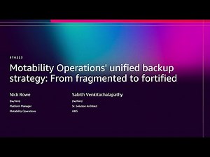 AWS re:Invent 2025 - Motability Operations' unified backup strategy: From fragmented to fortified