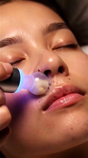 Satisfying ASMR Deep Cleanse: Blackhead Removal on Nose Wings ( Clear Sebum Plug) #asmr #shortvideo