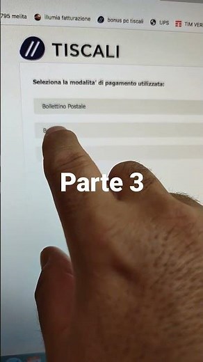 come pagare o comunicare avvenuto pagamento fattura Tiscali parte 3