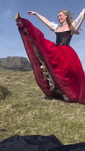 Margot Robbie dancing Wuthering Heights by Kate Bush on the moors