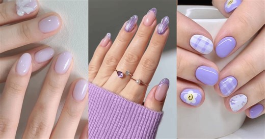 5 diseños de uñas coreanas color morado para una manicura estilizada y perfecta