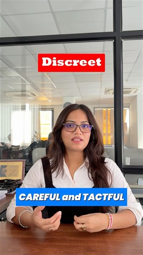 Discreet - meaning and examples