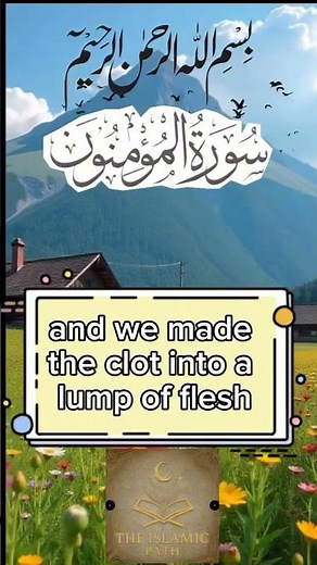 Surah Al-Mu’minun (12–14) |The Miracle of Human Creation Explained |Beautiful Recitation&Translation