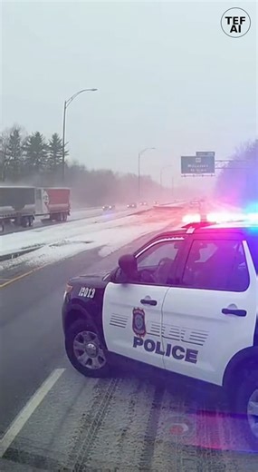 Oil Tanker Leaves Opposing Lanes, Strikes Vehicle During Traffic Stop Indianapolis, Indiana — Traffic camera footage captured a serious roadway incident in Indianapolis after a tanker truck traveling in the opposite direction crossed the highway median and made contact with a vehicle that had been stopped to block a lane. According to authorities, the stopped vehicle was positioned to alert drivers to a developing traffic situation ahead. In the video, the tanker appears to lose control before t