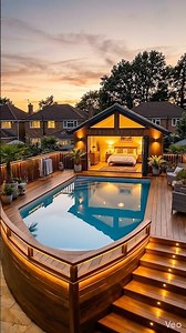 This Boat-Shaped Pool House Build Is Mind Blowing!🏝️ #poolhouse #dreampool #elitepools #poolhomes