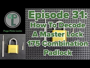 Ep31: How to Decode A Master Lock 175 With Retail and Homemade Tools