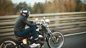 Young Man Riding Chopper On Road Stock Footage Video (100% Royalty-free) 24936461 | Shutterstock