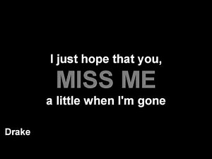 (Lyrics) :: Miss Me - Drake (feat. Lil Wayne)