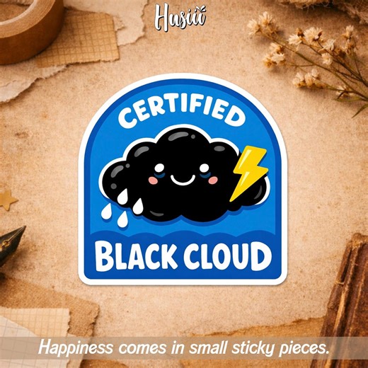 Certified Black Cloud Sticker, Funny RN ICU Nurse Nursing Student Assistant Therapist Sticker for Water Bottle Car Gift Laptop Helmet - Etsy