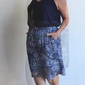 Flowing wide-leg, below-the-knee Zen Drawstring Shorts have an elastic and drawstring waistband creating an easy pull-on pant style. With two deep pockets, these are a flattering and practical summer short for dressing up or lounging at home. Available in three flexible size options, the Zen Drawstring Shorts are photographed on Karen, who is 165cm tall and typically wears a size 14 pant, wears the L/XL. | Kobomo