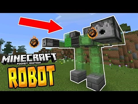 WALKING ROBOT in MCPE!!! - 1.1+ Redstone Creation - Minecraft PE (Pocket Edition)