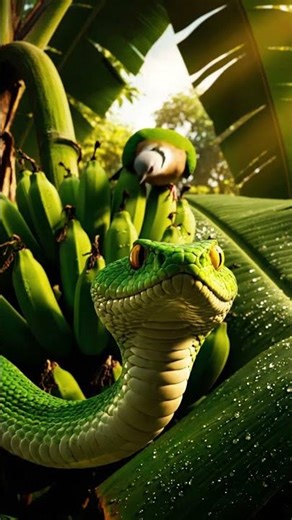 The poisonous green viper hunts its prey under its cloak of invisibility.