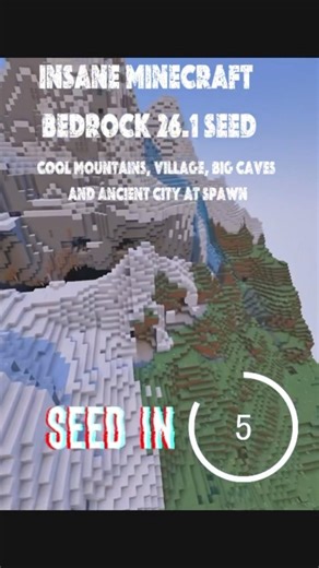 INSANE SEED MINECRAFT BEDROCK 26.1 #minecraft #bestseed #gaming #shorts