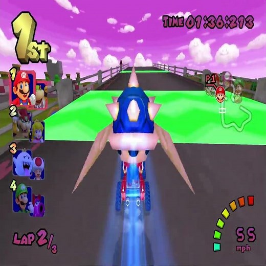 1st for a second, but... - Mario Kart Double Dash