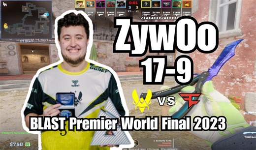 【总决赛POV】小蜜蜂ZywOo 对阵 FaZe (小镇Inferno) | BLAST全球总决赛2023 | CS2 POV