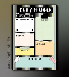 Simple Daily Planner Printable, Black A4 Schedule Sheet (digital Download) - Etsy Canada
