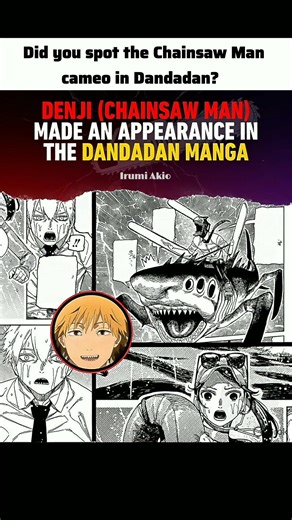 Why is Denji in the Dandadan Manga? 🦈 #manga #edit #chainsawman #dandadan #fyp #shorts #anime
